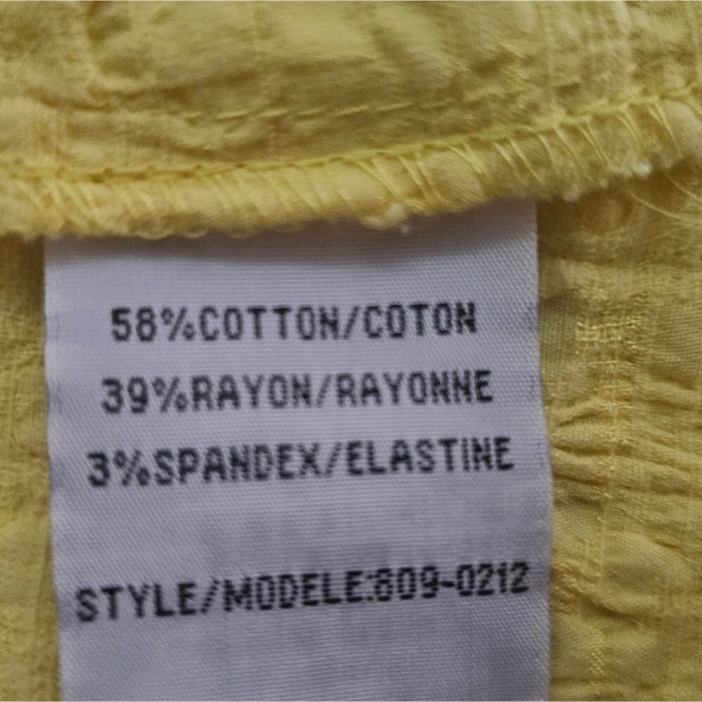 Lana Lee Vintage Yellow Textured Jacket Women’s 6 Grommet Button Front Rare Find - Picture 9 of 16